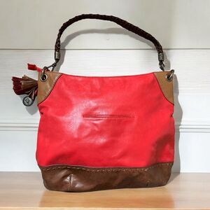 The Sak Alameda Hobo Bag Red Tobacco Brown Leather Purse Shoulder Bag